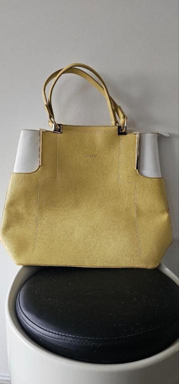 Moderne & stijlvolle "DAPHNE" tas  (Geel/wit - medium) beschikbaar voor biedingen