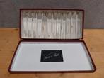 Vintage messenleggers gesaniteerd glas Vannes le Chatel, Ophalen of Verzenden