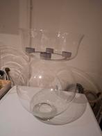 Vaas met ring voor 4 theelichtjes, Huis en Inrichting, Woonaccessoires | Kandelaars en Kaarsen, Ophalen of Verzenden, Overige materialen