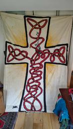 beschilderd laken. kruis met kronkels., Ophalen of Verzenden
