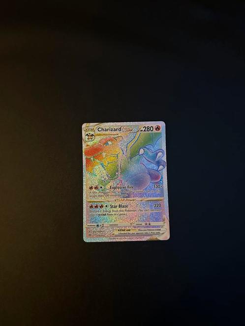 Pokemon - Charizard Vstar rainbow, Hobby en Vrije tijd, Verzamelkaartspellen | Pokémon, Nieuw, Losse kaart, Foil, Ophalen of Verzenden