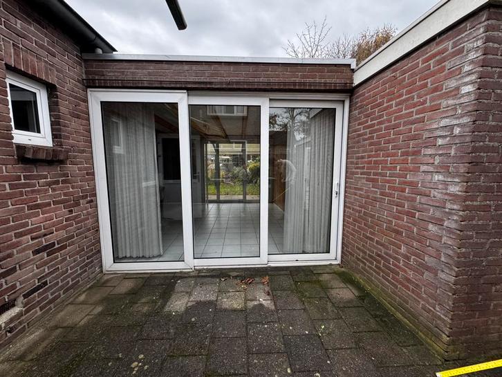 2x wit kunststof schuifpui dubbel glas, Doe-het-zelf en Verbouw, Kozijnen en Schuifpuien, Gebruikt, Schuifpui, Kunststof, 150 tot 225 cm