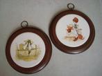 2 plateau's met tegeltjes, Antiek en Kunst, Antiek | Wandborden en Tegels, Ophalen of Verzenden