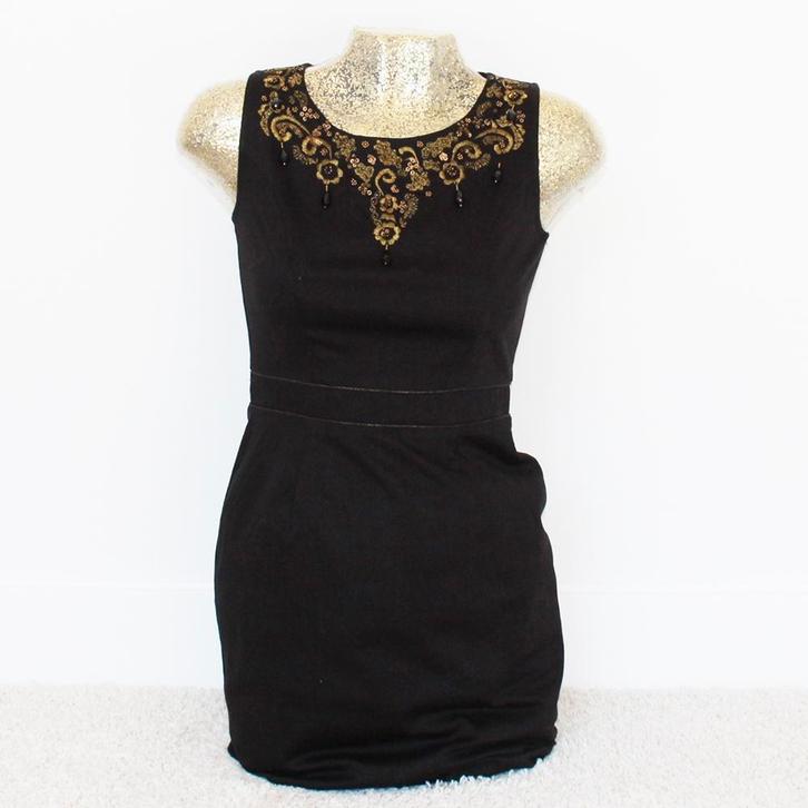 Prachtig Yumi Jurkje 100% Katoen (Maat 38) € 65,-, Kleding | Dames, Jurken, Zo goed als nieuw, Maat 38/40 (M), Zwart, Boven de knie