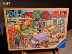 Ravensburger puzzle 100 Otto Maier. At the farm 1990 vintage, Hobby en Vrije tijd, Ophalen of Verzenden, Minder dan 500 stukjes