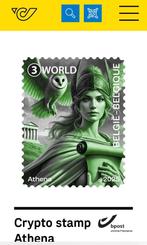 Crypto stamp Athena groen, niet geclaimd, Verzenden, Frankeerzegel, Postfris, Postfris