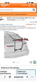 Achterklep Fietsendrager voor 3 Fietsen, 3 fietsen of meer, Achterklepdrager, Ophalen, Brede banden