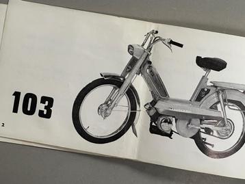 Handleiding voor de Peugeot bromfiets 103 uit 1973. beschikbaar voor biedingen