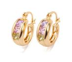 Oorbellen goud 18K creolen - oorringen goud met edelstenen, Hangers, Verzenden, Nieuw, Met edelsteen