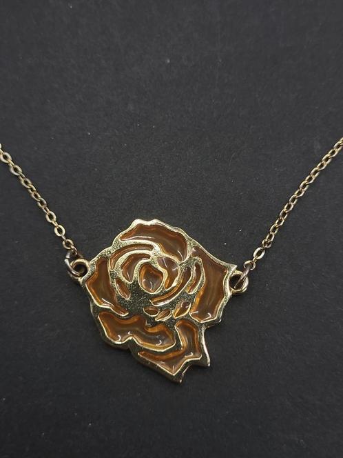 Roos ketting, Sieraden, Tassen en Uiterlijk, Kettingen, Zo goed als nieuw, Overige materialen, Verstelbaar, Ophalen of Verzenden