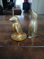 2 messing pinguïns, Verzamelen, Dierenverzamelingen, Ophalen of Verzenden, Gebruikt, Wild dier, Beeldje of Figuurtje