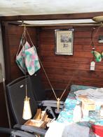 Een messing hanglamp met gewichten, Huis en Inrichting, Lampen | Hanglampen, Verzenden, Zo goed als nieuw, Metaal