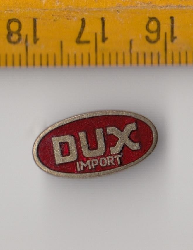 Dux import logo Radio embleem schildje Emaille A, Ophalen of Verzenden