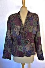 Batik/patchwork handgemaakt print jasje! M, Groen, Jasje, Maat 38/40 (M), Zo goed als nieuw