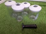 3 originele Vacuvin potten voorraadbussen met pomp +1 GRATIS, Ophalen of Verzenden