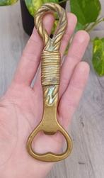 Vintage massief koperen flesopener look touw knoop, Ophalen of Verzenden