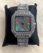 horloge model Cartier Santos Custom Diamonds Rainbow dial, Overige merken, Staal, Staal, Polshorloge