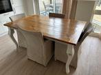 Eettafel met 6 bijpassende stoelen, Huis en Inrichting, Tafels | Eettafels, Ophalen, Gebruikt, 50 tot 100 cm, Vijf personen of meer
