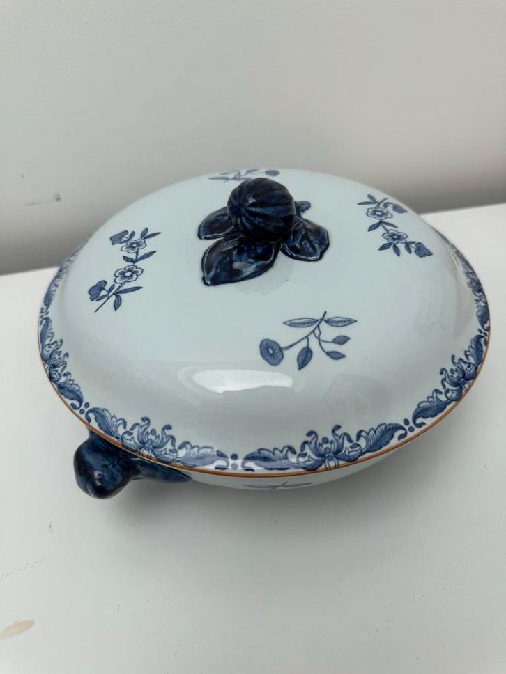 2x Rostrand Ostindia Deksel Schaal blouw, Huis en Inrichting, Keuken | Servies, Zo goed als nieuw, Porselein, Ophalen