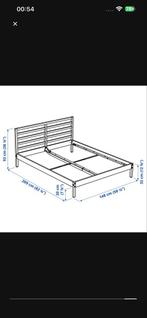 Ikea Tarva Bedframe + Vesteroy Matras, Gebruikt, Bruin, Tweepersoons, 200 cm