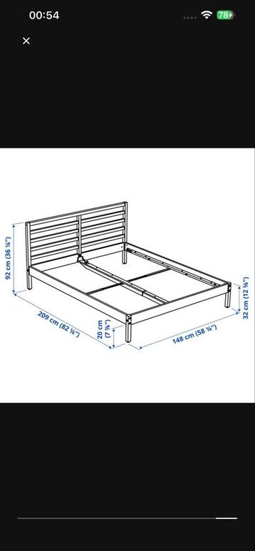 Ikea Tarva Bedframe + Vesteroy Matras beschikbaar voor biedingen