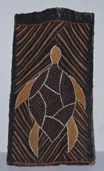 Oude Bark painting Aboriginals 2 in 1 kunstwerk Australië, Verzenden