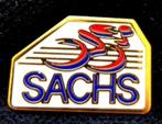 Sachs wielrenners pin, Verzamelen, Verzenden, Nieuw, Transport, Speldje of Pin