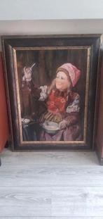 Meisje wat bellen blaast, Antiek en Kunst, Kunst | Schilderijen | Klassiek, Ophalen of Verzenden