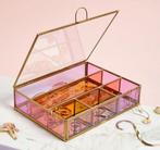 Large & Mini Coloured Glass Jewellery Box, Overige kleuren, Nieuw, Ophalen of Verzenden, Met spiegeltje(s)