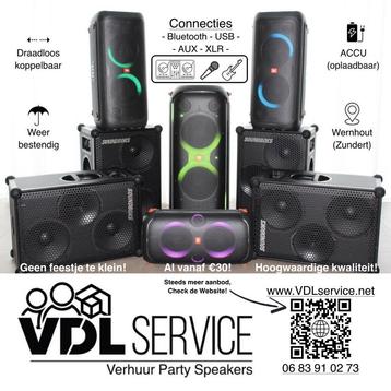 Te Huur: Party Speakers - JBL PartyBox & SOUNDBOKS