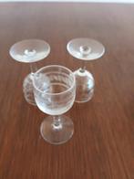 3 Retro borrelglaasjes, Ophalen of Verzenden, Zo goed als nieuw, Borrel- of Shotglas