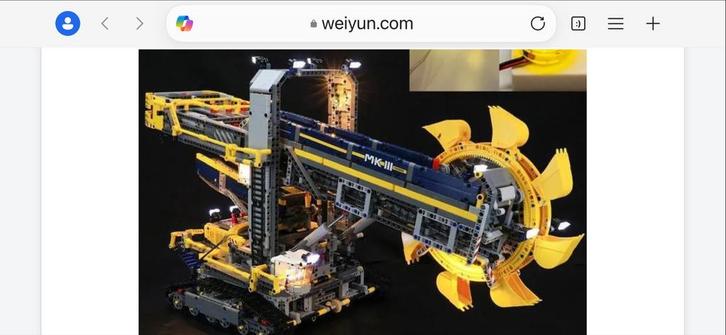 Lego Verlichtingsset voor Emmerwiel graafmachine, Kinderen en Baby's, Speelgoed | Duplo en Lego, Nieuw, Lego, Losse stenen, Ophalen of Verzenden