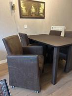 4 Eetkamerstoelen  op wieltjes, Ophalen