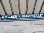 Oud Emaille Straatnaambord Wicher Nijkampstraat, Ophalen of Verzenden