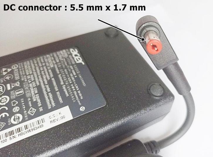 180W oplader Acer Predator  PH317-55 PT315-52 19.5V 9.23A, Computers en Software, Laptop-opladers, Nieuw, Ophalen of Verzenden