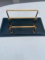 Brievenhouder, zwart leer, Art Deco, Jaques Adnet, Ophalen of Verzenden