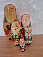 Leuke vintage matroesjka kerstmannen set 5 delig., Antiek en Kunst, Ophalen of Verzenden