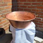 Grote koperen franse jampan confiturepan, Huis en Inrichting, Keuken | Potten en Pannen, Ophalen of Verzenden, Gebruikt, Overige materialen