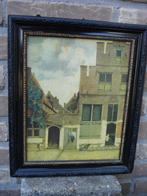 Het straatje van Vermeer in oud lijstje, Antiek en Kunst, Kunst | Schilderijen | Klassiek, Ophalen of Verzenden