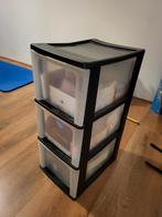 Kunststof Opbergkast met 3 Lades, Huis en Inrichting, Kasten | Ladekasten, Ophalen, Gebruikt, 3 of 4 laden, Minder dan 100 cm