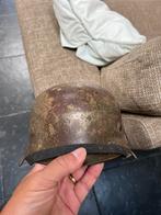 Duitse camo helm ss rommelmarkt stavelot, Verzamelen, Ophalen of Verzenden, Duitsland, Helm of Baret