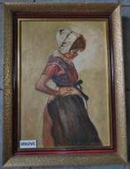 FRAAI BOERENMEISJE * Olieverf op Linnen *, Antiek en Kunst, Kunst | Schilderijen | Klassiek, Ophalen of Verzenden