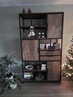Stijlvolle industriële vakkenkast met opbergruimte, Huis en Inrichting, Gebruikt, 100 tot 150 cm, Ophalen of Verzenden, Metaal