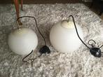 2 Hang bollampen, Ophalen of Verzenden, Gebruikt, Glas