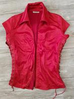 rode blouse met kapmouwtjes maat xs/s, Maat 34 (XS) of kleiner, Ophalen of Verzenden, Zo goed als nieuw, Rood