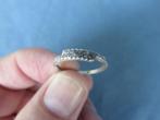 Design ring in zilver met stenen – 20e eeuw - bodemvondst, Sieraden, Tassen en Uiterlijk, Ringen, 18 tot 19, Ophalen of Verzenden