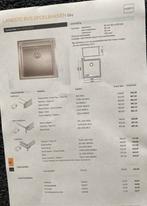 RVS Spoelbak - Lanesto Giro 400x400, Ophalen, Minder dan 50 cm, Nieuw, Minder dan 25 cm
