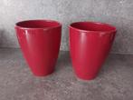 2 mooie rode plantenpotten., Ophalen of Verzenden, Zo goed als nieuw, Rond, Binnen