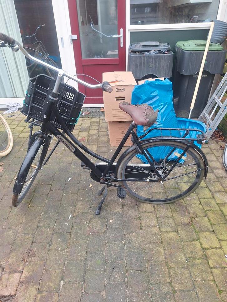 Opknapfiets - Perfect project!, Fietsen en Brommers, Fietsen | Dames | Omafietsen, Gebruikt, 53 tot 56 cm, Handrem, Versnellingen