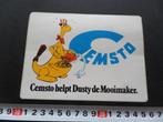 sticker CEMSTO helpt Dusty de Mooimaker, Ophalen, Zo goed als nieuw, Bedrijf of Vereniging